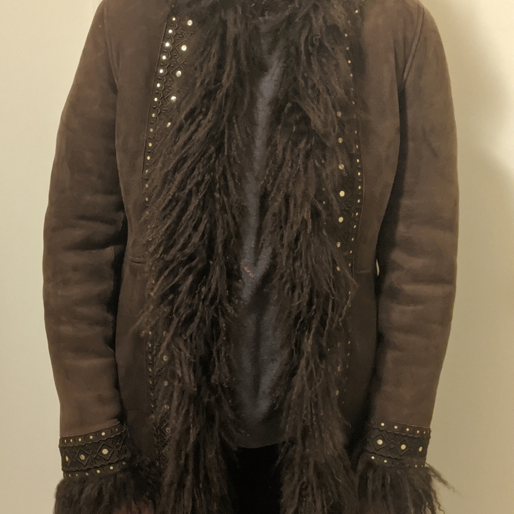 Tory Burch shearling long coat